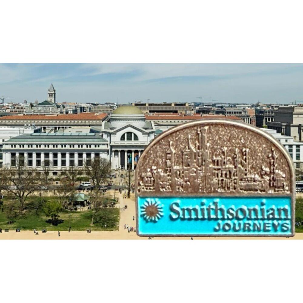 Smithsonian Journeys Souvenir Pin, 1x0.75” FREE SHIPPING